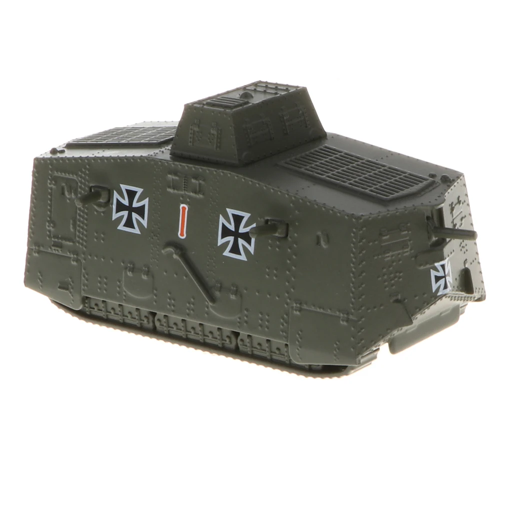 

1:100 Lifelike Cute Mini German A7V Main Battle Tank WWI Kits Vehicle Model-Army Main Battle Tank Toy Model Collectible