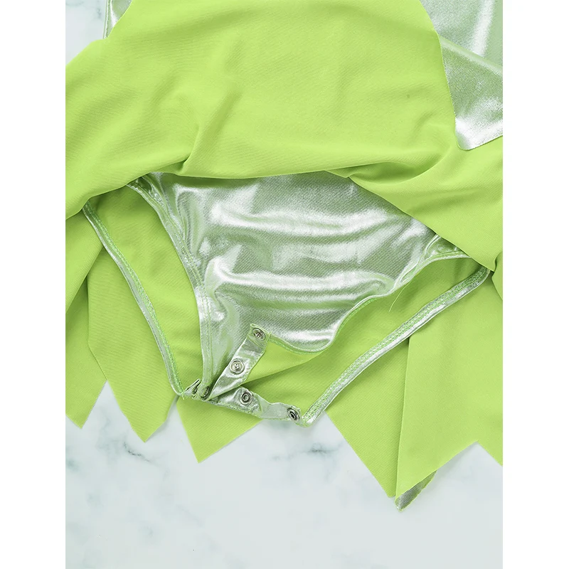 Детский яркий костюм ChicTry без рукавов глянцевый комбинезон для малышей платье