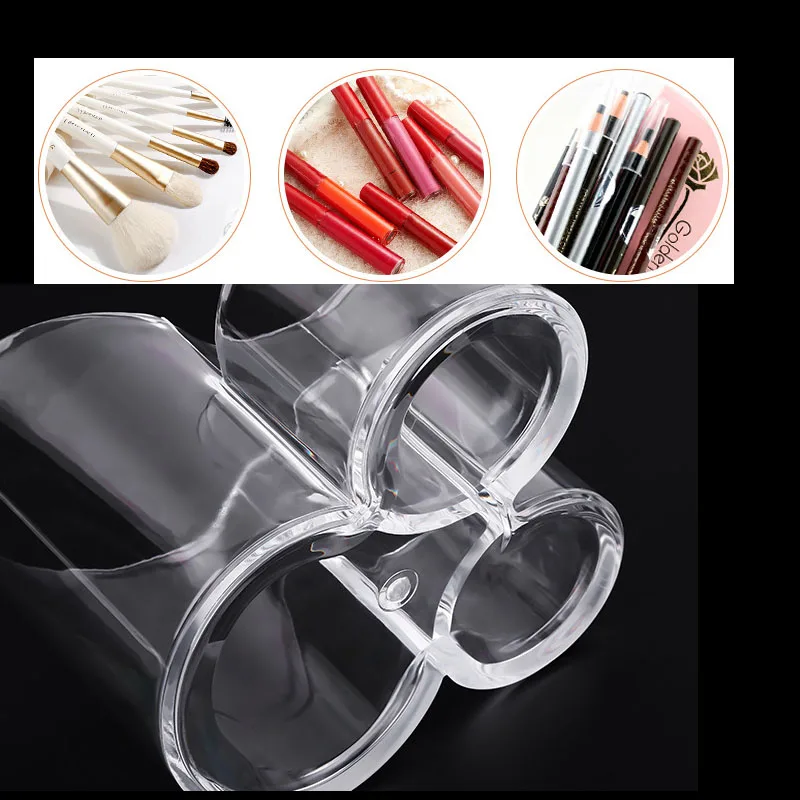 Acrylic Makeup Brush Pencil Tattoo Pen Holder Organizer Rack Shelf Display Dryer Stand Storag Case Beauty Tool Tear off Sticker | Красота и