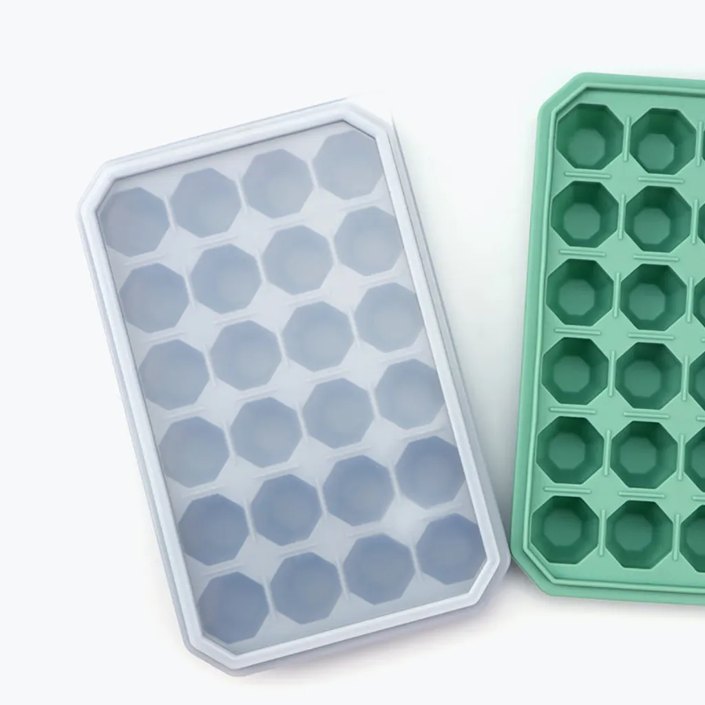 24 лоток для льда с крышкой форма напитков в морозильной камере из мягкого