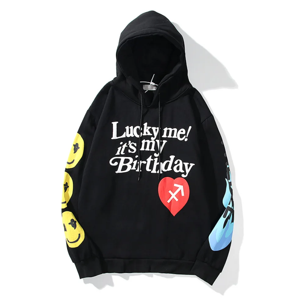 

Hip Hop Graffiti Letter Graphic Kanye Hoodie Men Sweatshirts Loose Pullover Fleece Long Sleeves Tops Oversized Hoodies Male