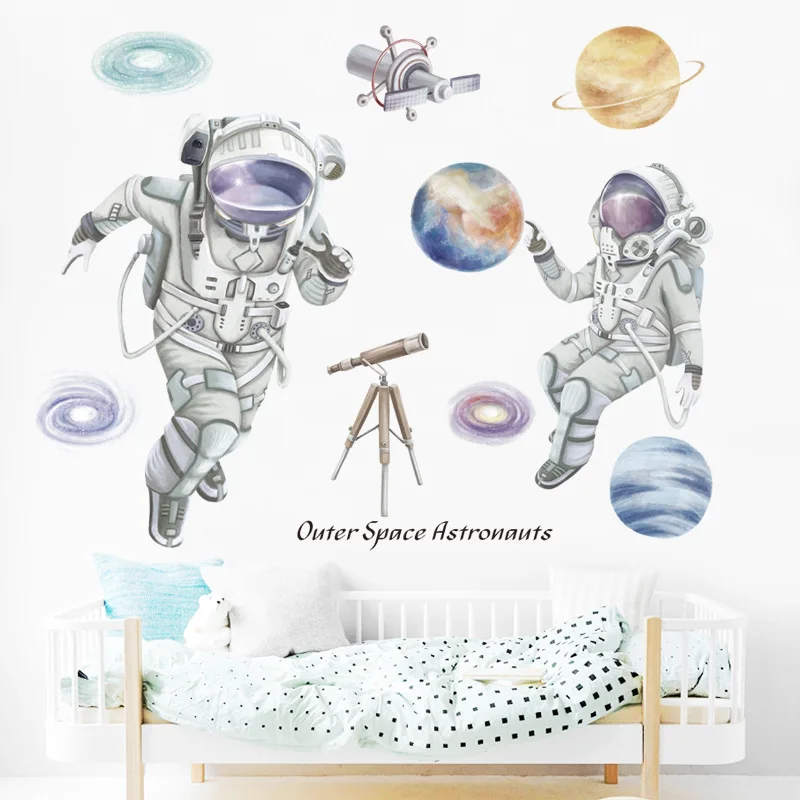 

Astronaut Wall Stickers for Kids rooms Kindergarten Wall Decor Vinyl Remvable PVC Wall Decals Art Tiles Murals Home Decoration