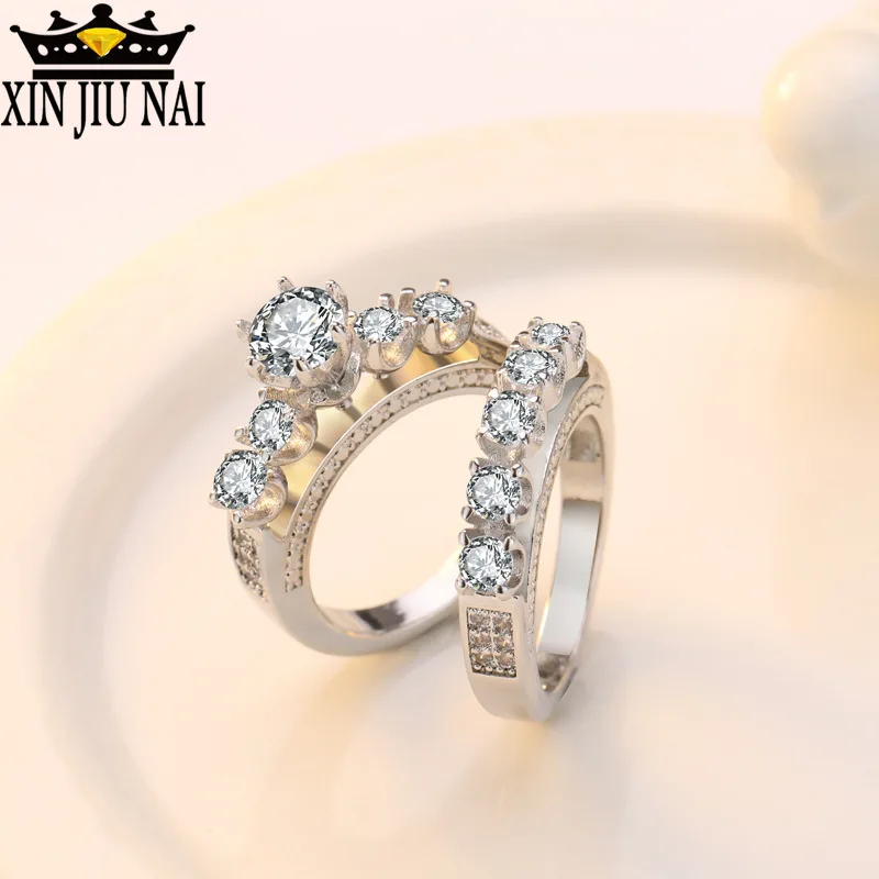 Набор женских колец с камнями и кристаллами в стиле бохо модные обручальные