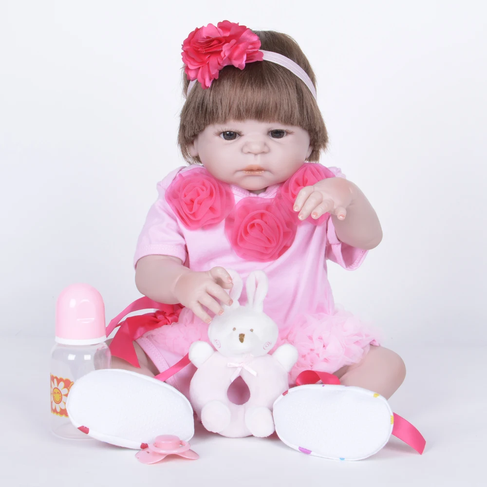 22 дюйма новый стиль силиконовые куклы полностью Bebe Reborn реалистичные принцессы