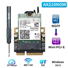 Wi-Fi адаптер M.2 к Mini PCI-E, беспроводная карта Intel AX200 AX210, 2974 Мбитс, Bluetooth 5,2, Wi-Fi 6E, AX210NGW 9260, Window 10