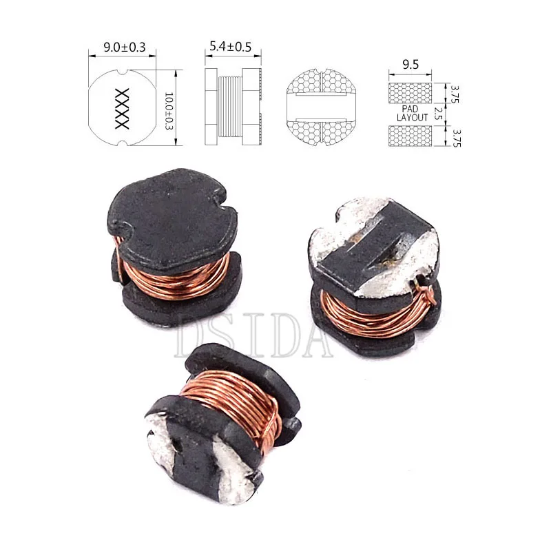 Индуктор CD105 10*9*5 4 мм силовая индуктивность 2.2UH 3.3UH 4.7UH 6.8UH 10UH 22UH 33UH 47UH 68UH 100UH 220UH 330UH