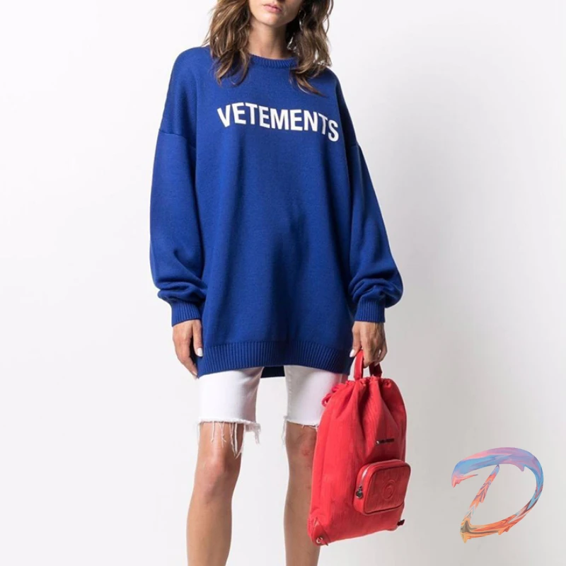 

Свитер в стиле High Street, Модный пуловер VTM с надписью и логотипом, свободные мужские и женские свитеры оверсайз