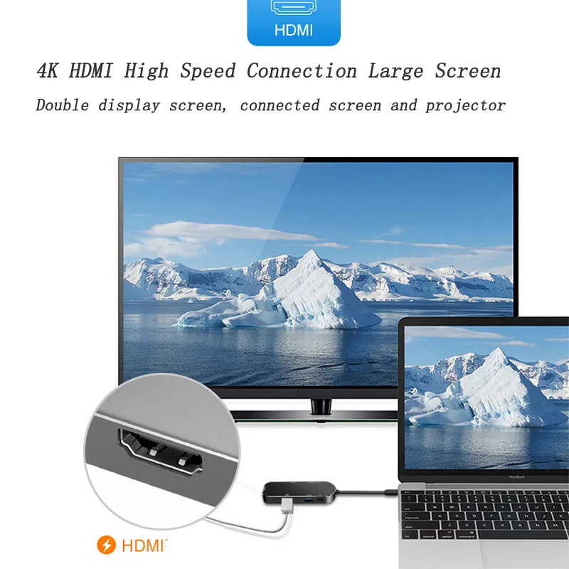 Bkscy Type C Hub Usb на Multi USB 3 0 HUB HDMI адаптер Dock для MacBook Pro Huawei P30/P20 1 разветвитель порта