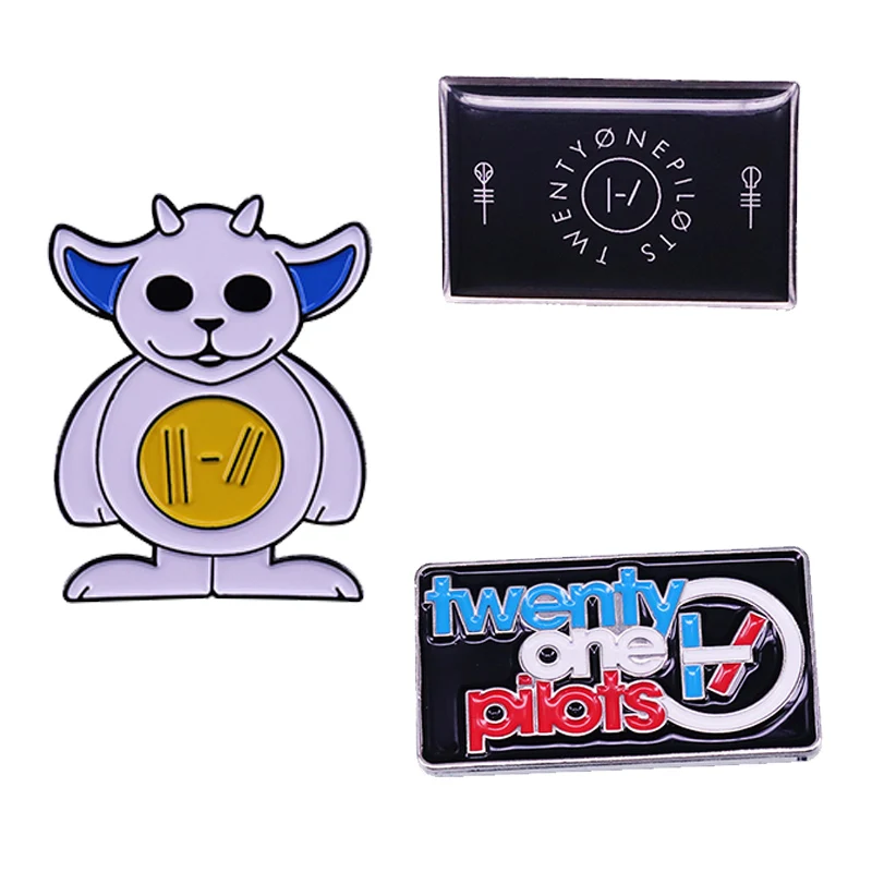 

Twenty One Pilots Enamel Pin Popular Rock Band Mascot Ned Brooch Backpack Jeans Cartoon Badges Women Fashion Jewelry Gifts