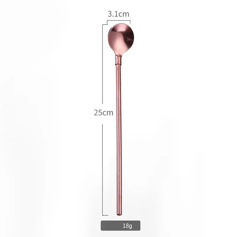 

1pc Multicolour Spoon Straw Multipurpose Stainless Steel Reusable Drink Straw Drinking Spoon Coffee Tool Accessories For Bar