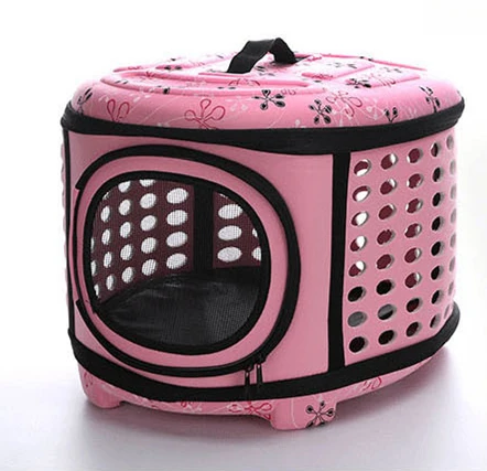 EVA Pet сумка портативный кошка пакет складной Pet Outpack набор для собаки; Домашние животные рюкзак - Цвет: Pink L