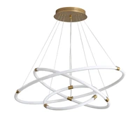 led modern golden chrome white designer hanging lamps chandelier lighting lustre suspension luminaire lampen for dinning room