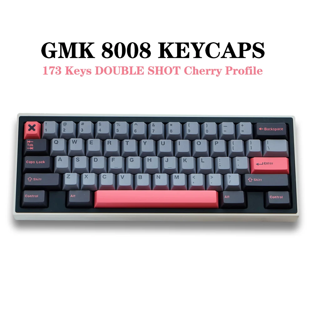 

1 Set GMK 8008 Clone 173 Keys DOUBLE SHOT Cherry Profile Keycap For GMMK pro NJ68 Mechanical Gaming Keyboard