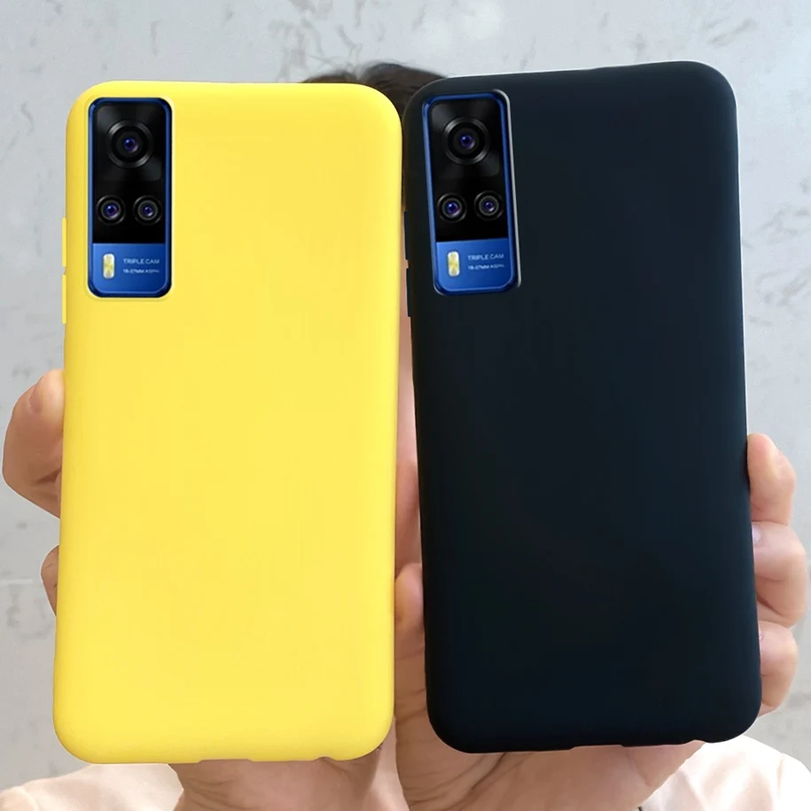Чехол для Vivo Y31 2021 чехол однотонный мягкий тонкий из ТПУ V2036 противоударный Y51A Y 51 31