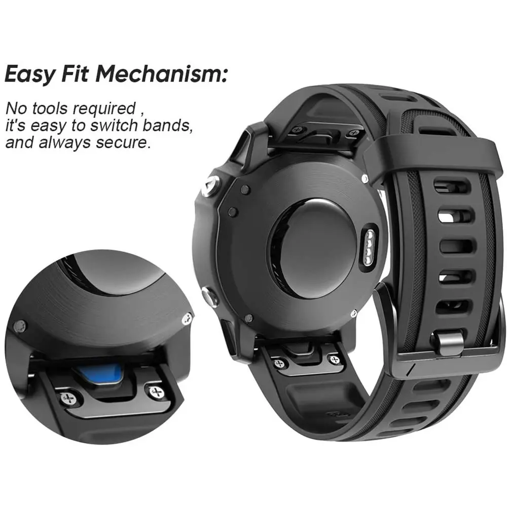 Совместимость с Garmin Fenix 6S Pro плечевой ремень 20 мм экипажа шеи свитер мягкий