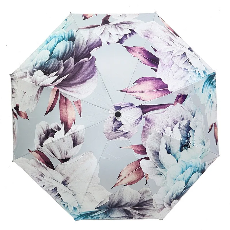 

Luxury Brands High Quality Flower Manual Folding Uv Sun Sunshade Umbrellas Umbrella Rain Women