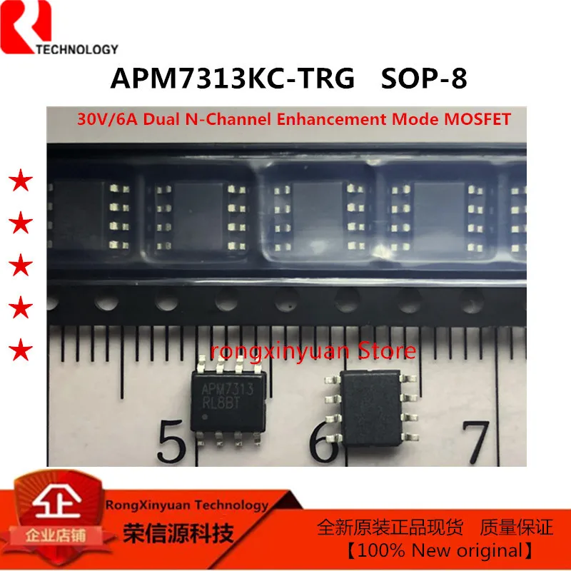20 шт./лот APM7313KC-TRL APM7313KC-TRG APM7313KC SOP-8 APM7313 30 В/6A двухканальный улучшенный режим MOSFET 100%