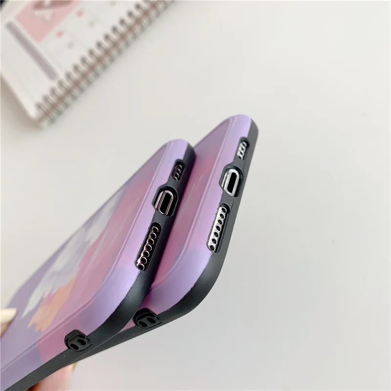 Ретро искусство рисовать картину маслом фиолетовый облака чехол для телефона