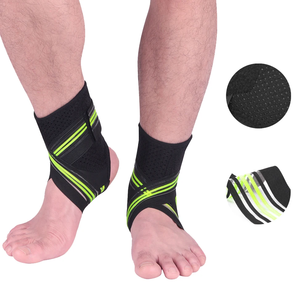 

1 шт. регулируемый спортивный эластичный бинт дышащая повязка Давление защита лодыжки растяжения предупреждения Баскетбол Футбол для верх...