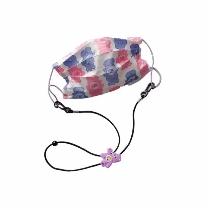 

New creative cartoon candy color bear lanyard mask chain glasses chain mask belt