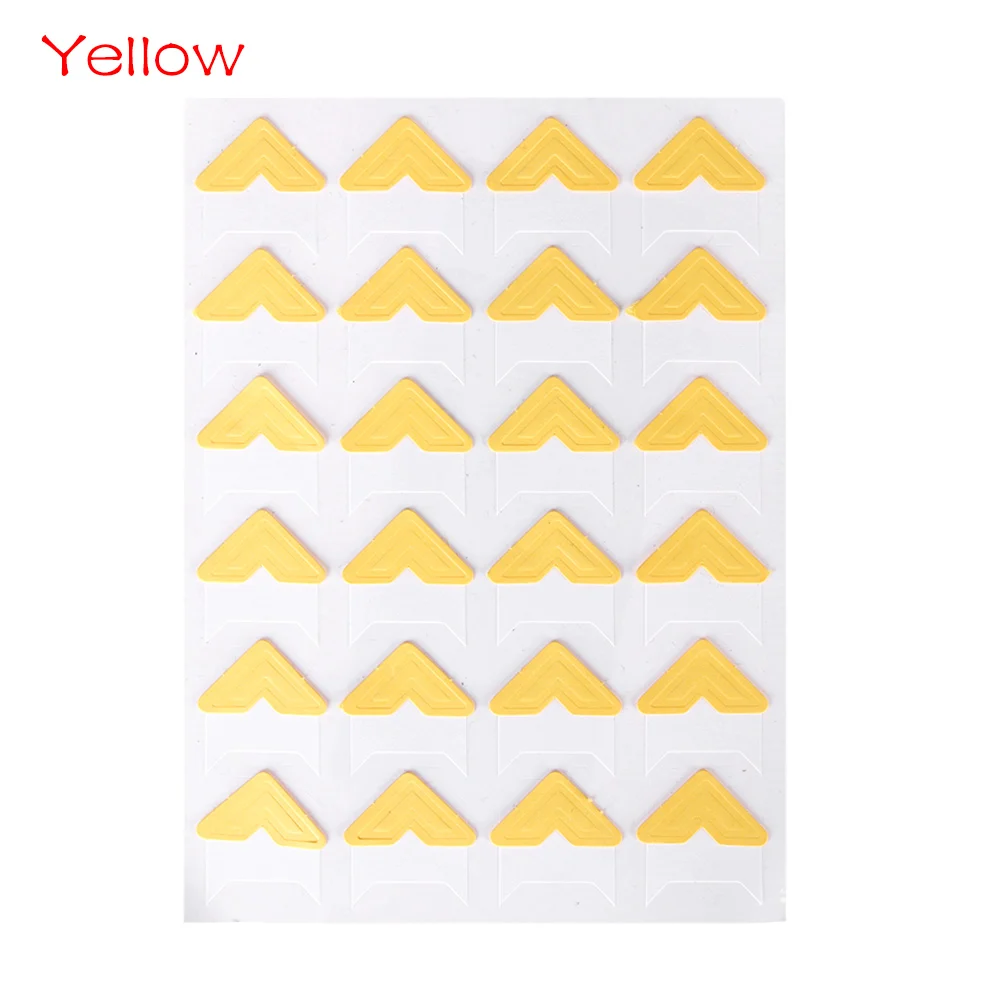 yellow 72 шт. фотоальбом скрапбук фото уголок протекторы DIY ручной работы наклейки декор для скрапбукинга - Цвет: yellow
