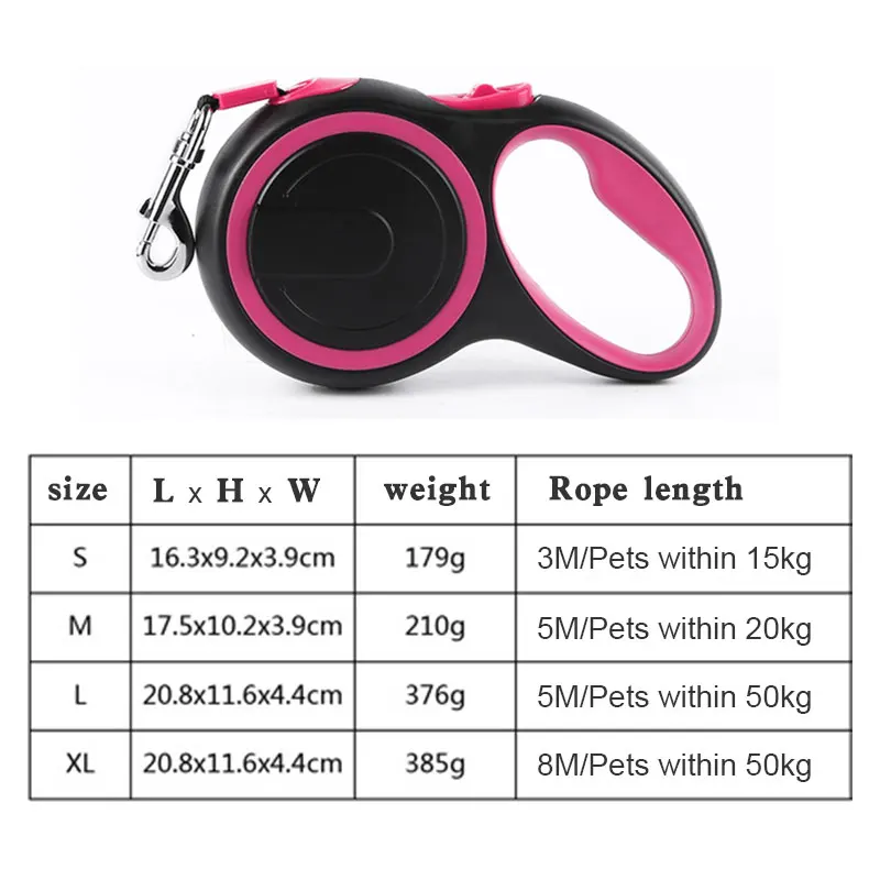 Прочный нескользящий Выдвижной Поводок для собак 3 м/8 м автоматический гибкий