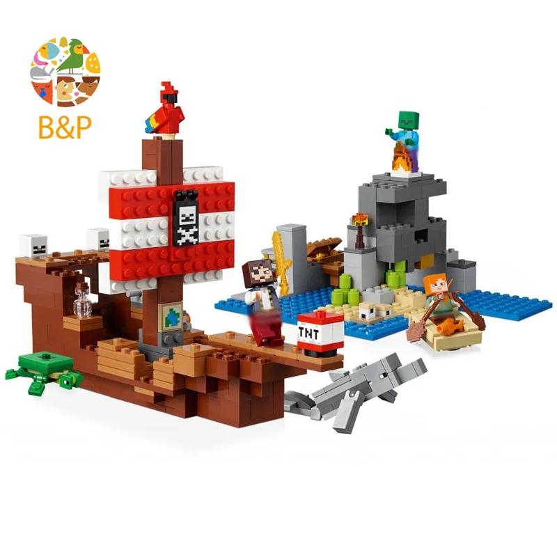 21152 404 шт. серия &quotМои миры&quot пиратский корабль приключенческая модель