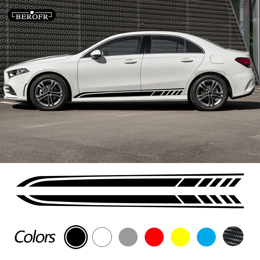 

Car Styling Side Stripe Vinyl Decal Auto Sticker for Mercedes Benz A Class W176 A180 A200 A250 A45 Edition 1 AMG Accessories 2PC