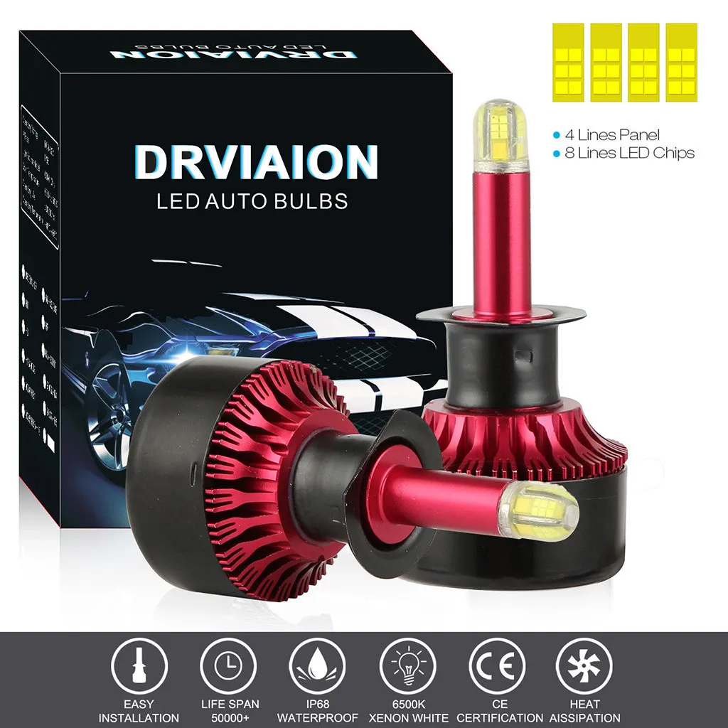 Новые 8 по бокам 3D светодиодный фар Conversion Kit 120 Вт 18000LM высокое Мощность 6000K H1 360