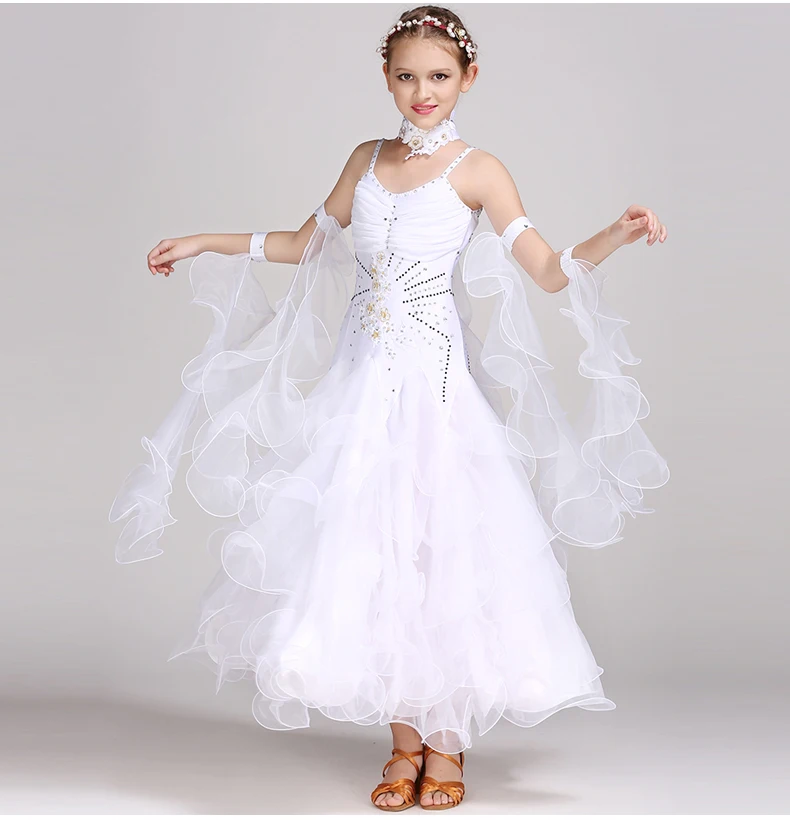 

Wholesale Kids Girls Performance Wear Ballroom Dresses for Children