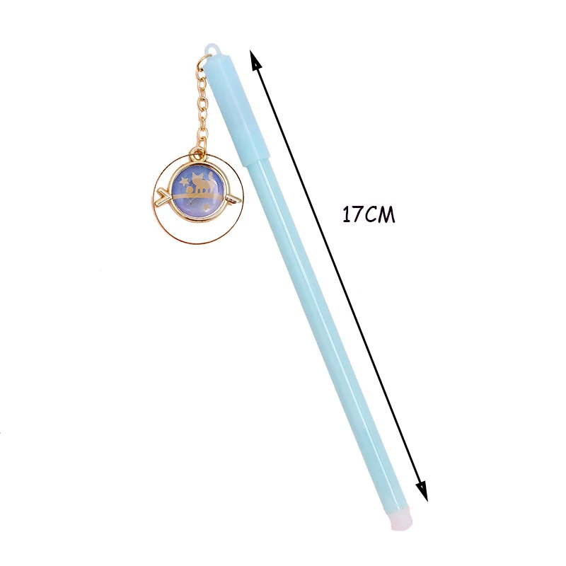 Творческий мультфильм Cat Planet гелевая ручка с подвеской 0 38 мм черные чернила Canetas