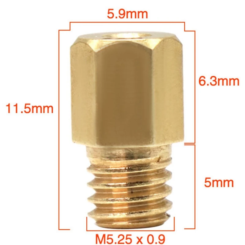 12Pcs Carburetor Carb M5 Hex Head Style Main Jets - 210 220 230 240 250 260 270 280 290 300 310 320 |