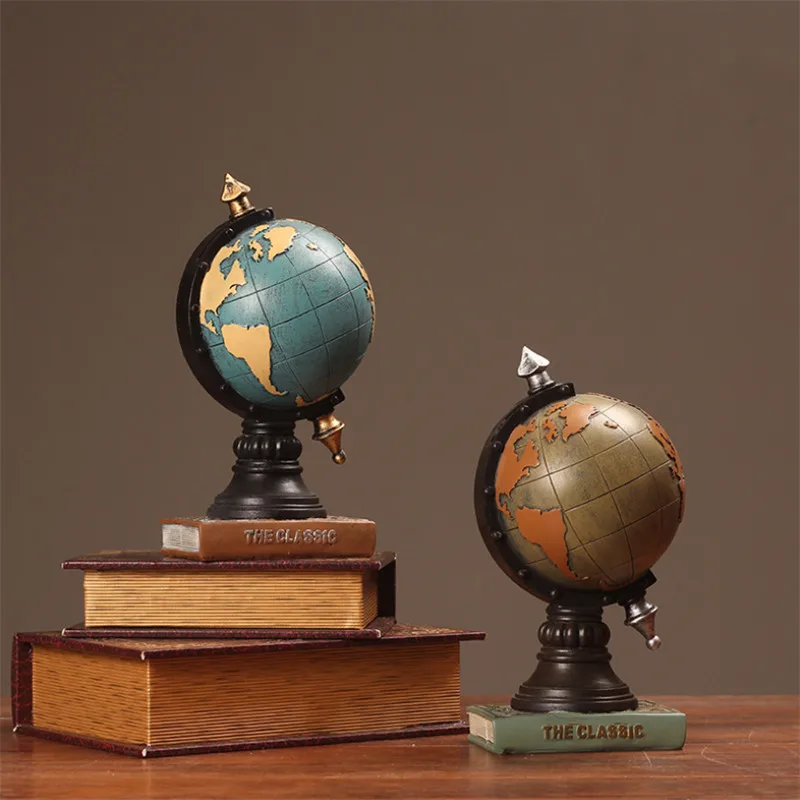 Американские ретро домашние украшения настольные часы в форме глобуса