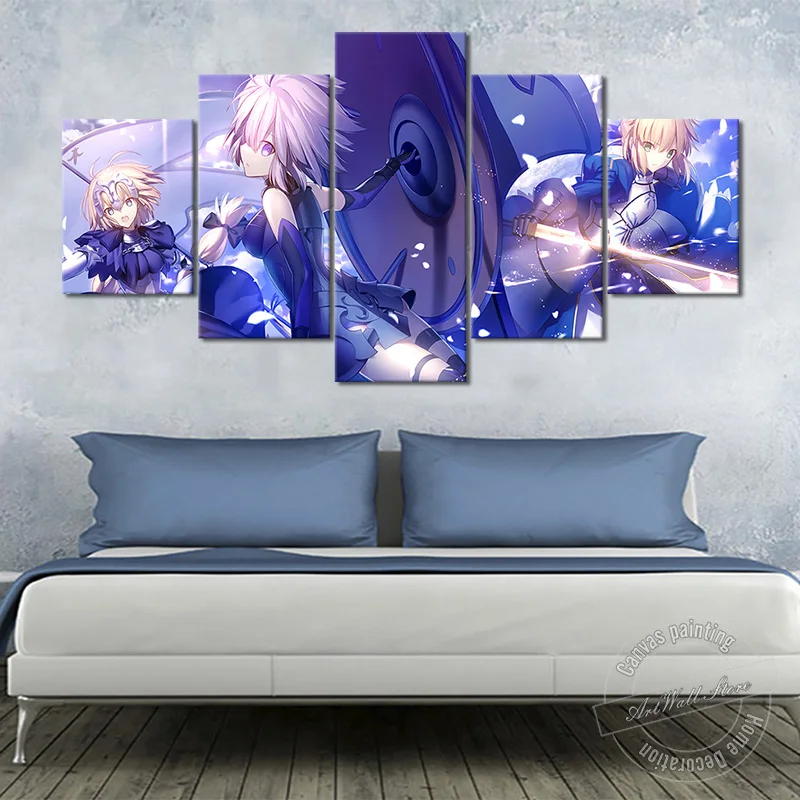 

Фигурка аниме Fate Saber, игровой постер с высоким разрешением, Картина на холсте, домашний декор, холст, Настенная картина для гостиной, модный п...