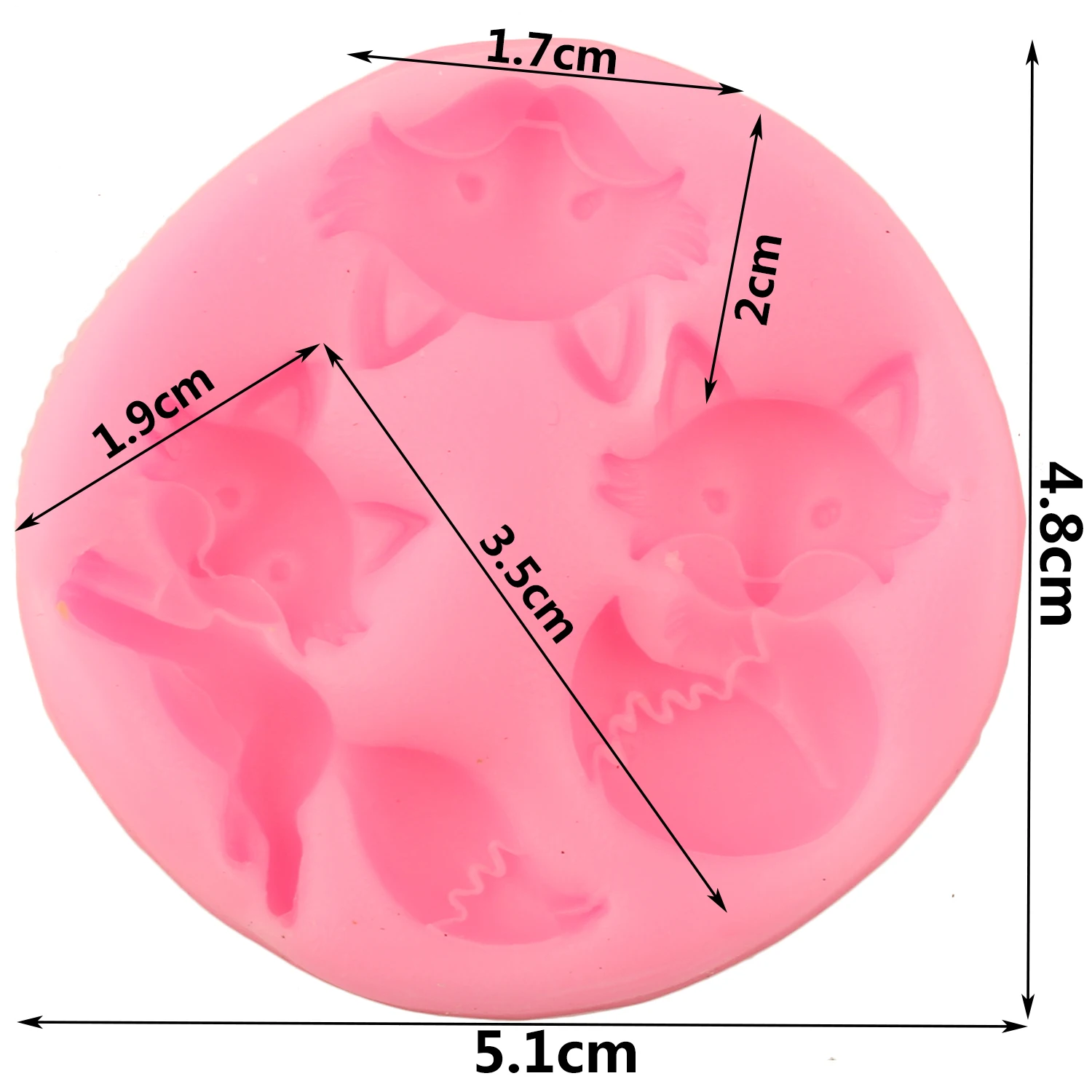 3D милый чехол с украшением в виде лисьей головы и силиконовые формы шоколада