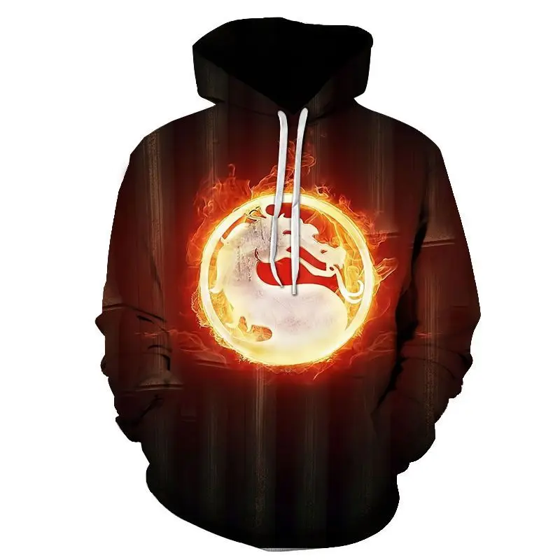 

Новинка 2021, мужские и женские повседневные толстовки с принтом Mortal Kombat 11, пуловер оверсайз с 3D-принтом, Модные свитшоты с длинным рукавом в с...