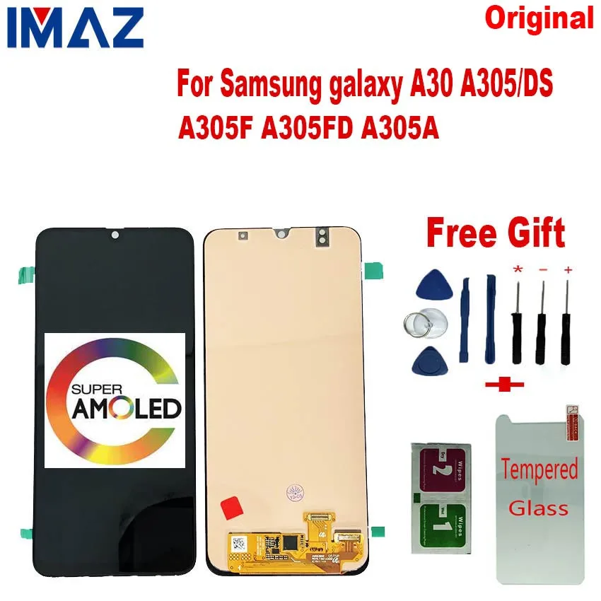 Enlarge IMAZ Original 6.4“ LCD AMOLED For Samsung galaxy A30 SM-A305F A305 A305FN/G Touch Screen Digitizer Assembly For Samsung A30 LCD