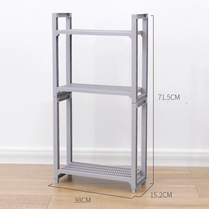 Gray 3 layers plus BNBS ванная комната Органайзер полка для кухонных принадлежностей хранения и организации книжная полка для обуви Полка для хранения комнаты - Цвет: Gray 3 layers plus