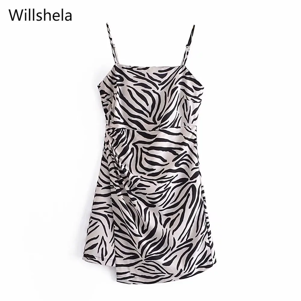 

2021 женское модное платье Zebar в полоску с Боковым Разрезом мини-платье на тонких бретельках с молнией сзади винтажные женские платья женское ...