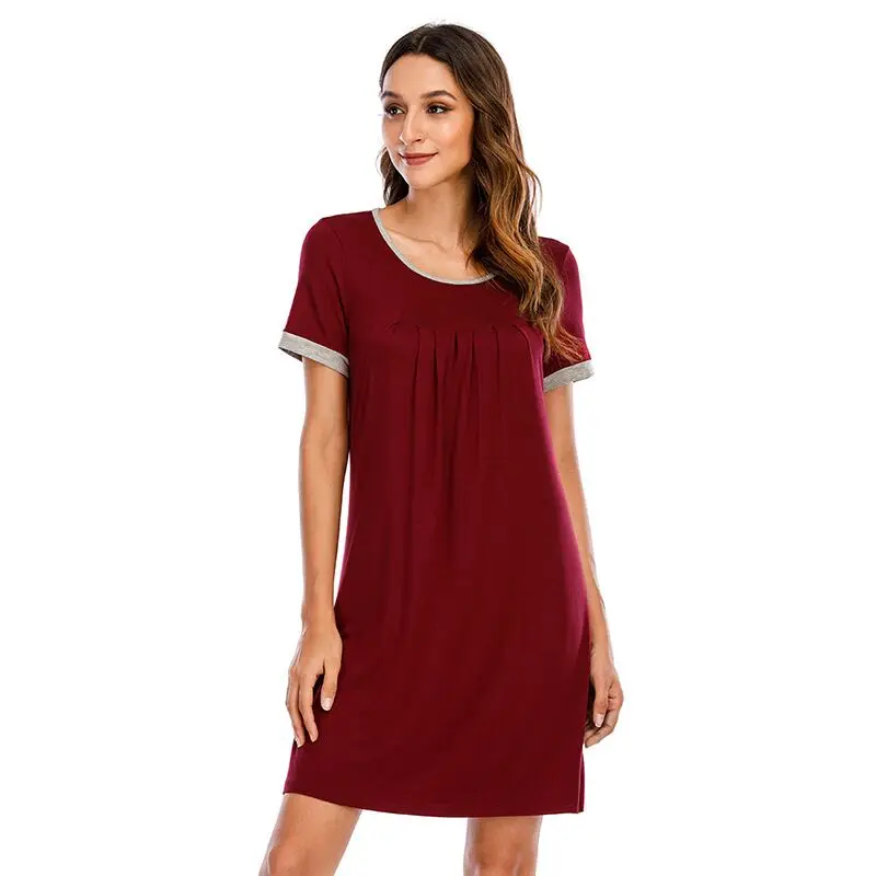 

Autumn Winter Loose Nightgown Women Homewear Casual Comfortable Breathable Elastic Nightdress For Women Nightwear Sleepwear