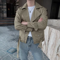 2022 top quality mens spring casual short trench coatsmale slim fit business jacketman british style coat men clothing 2xl