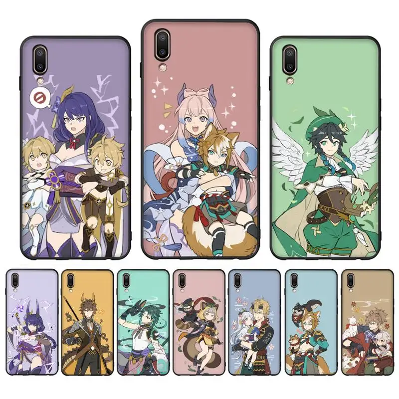 

Top Genshin Impact Phone Case For Oppo Reno Realme C3 6Pro For vivo Y91C Y17 Y19