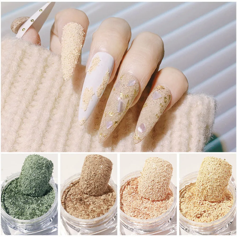 

6 Colors Sawdust Nail Glitter Powder Sequins Mixed Macaron Color Dust Small Flakes 3d DIY Charm Dust For Nails Art Decorations