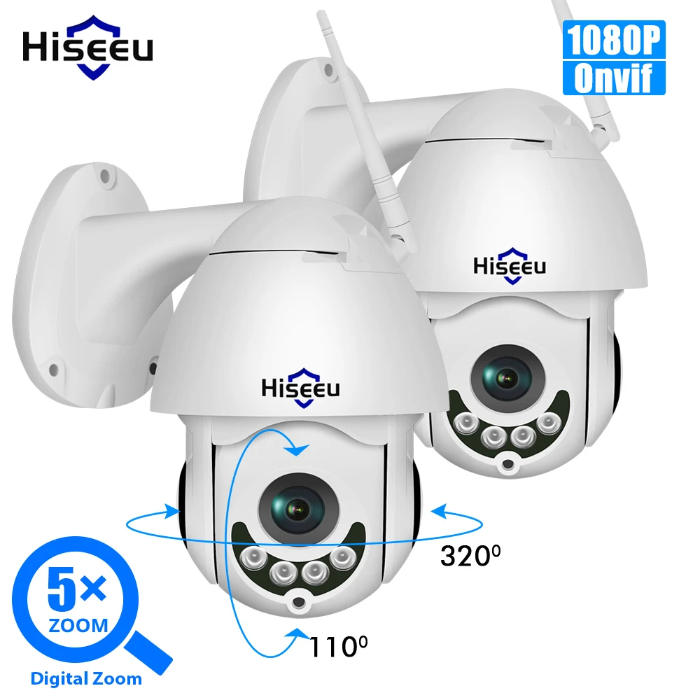IP камера Hiseeu 1080P 2 МП PTZ Wi Fi|Камеры видеонаблюдения| |