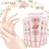 laikou rose hand cream rose essential oil deep moisturizing hand care nourishing hands skin whitening repair prevent dryness 60g