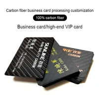 100pcs customized waterproof carbon fiber business card name card visiting card calling card silk screen printed blank card