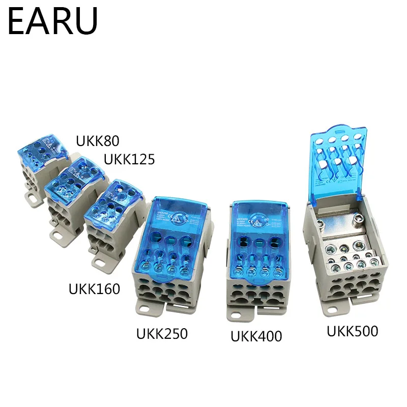 UKK80A 125A 160A 250A 400A 500A клеммный блок 1 во многих из din рейку распределительная коробка