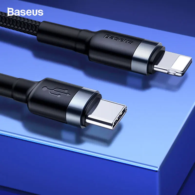 Baseus usb type-C-USB кабель для iPhone 11 Pro Max 18 Вт PD быстрое зарядное устройство type-c USB C кабель для iPhone Xs Max шнур для передачи данных