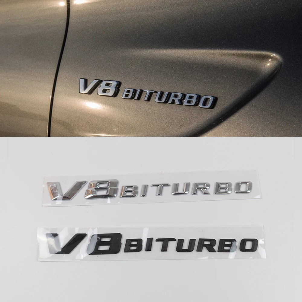 Для BMW Audi Maserati Mercedes Benz AMG S63 GT C63 C E S Class 4matic боковая наклейка для крыла 3D V8 BITURBO