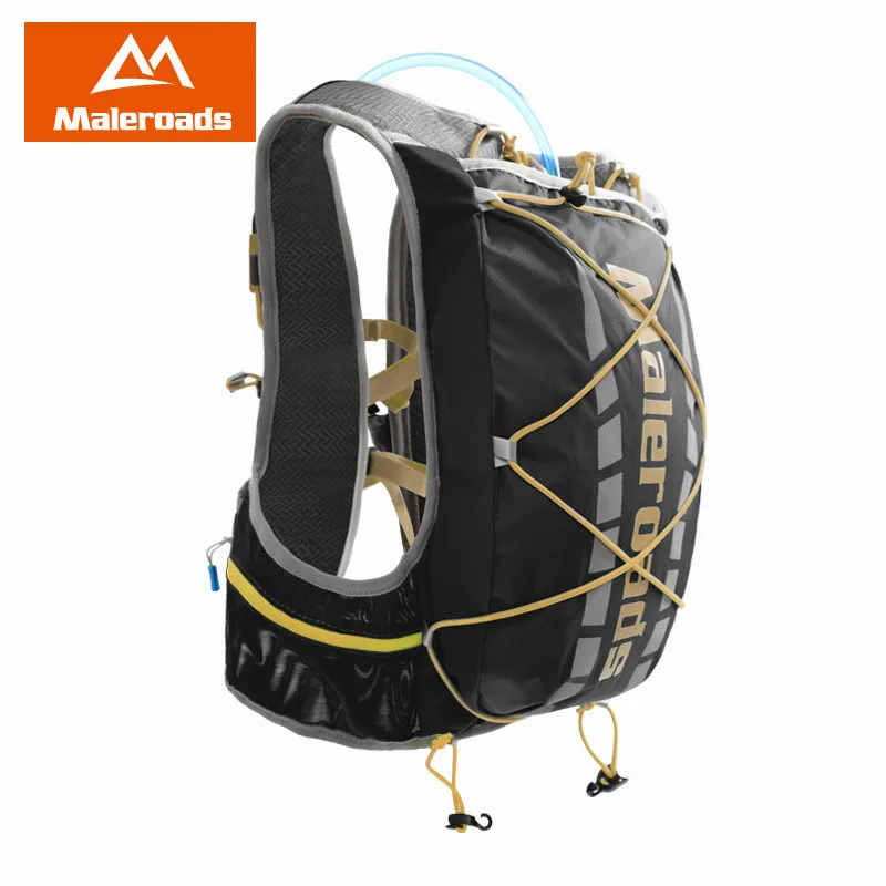 Maleroads 5L водный рюкзак спортивный рюкзак жилет для бега марафон рюкзак для бега легкий дышащий мешок для воды спортивные аксессуары - Цвет: Black(Bust 97-109cm)